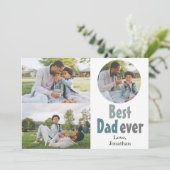 エレガントシンプル最高のパパEver Faters Day写真 シーズンカード (スタンド正面)