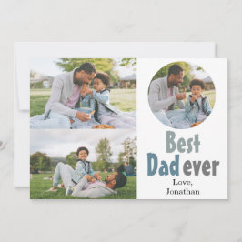 エレガントシンプル最高のパパEver Faters Day写真 シーズンカード