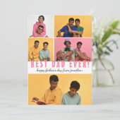 エレガントシンプル最高のパパEver Faters Day写真 シーズンカード (スタンド正面)