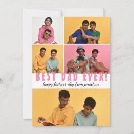 エレガントシンプル最高のパパEver Faters Day写真 シーズンカード