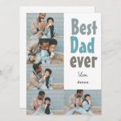 エレガントシンプル最高のパパEver Faters Day写真 シーズンカード (正面/裏面)