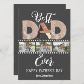 エレガントシンプル最高のパパEver Faters Day写真 シーズンカード (正面/裏面)