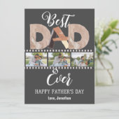 エレガントシンプル最高のパパEver Faters Day写真 シーズンカード (スタンド正面)