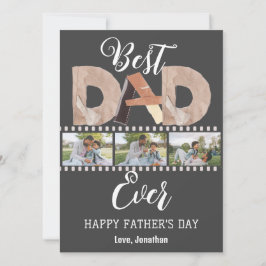 エレガントシンプル最高のパパEver Faters Day写真 シーズンカード