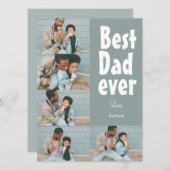 エレガントシンプル最高のパパEver Faters Day写真 シーズンカード (正面/裏面)