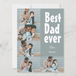 エレガントシンプル最高のパパEver Faters Day写真 シーズンカード