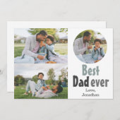 エレガントシンプル最高のパパEver Faters Day写真 シーズンカード (正面/裏面)