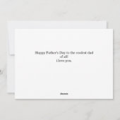 エレガントシンプル最高のパパEver Faters Day写真 シーズンカード (裏面)