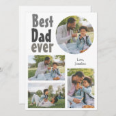 エレガントシンプル最高のパパEver Faters Day写真 シーズンカード (正面/裏面)