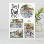 エレガントシンプル最高のパパEver Faters Day写真 シーズンカード (スタンド正面)