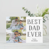 エレガントシンプル最高のパパEver Faters Day写真 シーズンカード (スタンド正面)