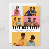 エレガントシンプル最高のパパEver Faters Day写真 シーズンカード (正面/裏面)