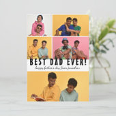 エレガントシンプル最高のパパEver Faters Day写真 シーズンカード (スタンド正面)