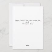 エレガントシンプル最高のパパEver Faters Day写真 シーズンカード (裏面)