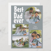 エレガントシンプル最高のパパEver Faters Day写真 シーズンカード (正面/裏面)