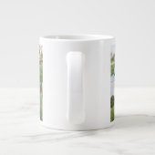 エレガントシンプル最高のパパEver Faters Day写真 ジャンボコーヒーマグカップ (裏面)