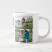 エレガントシンプル最高のパパEver Faters Day写真 ジャンボコーヒーマグカップ (右)