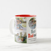 エレガントシンプル最高のパパEver Faters Day写真 ツートーンマグカップ (正面左)