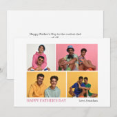 エレガントシンプル最高のパパEver Faters Day 4 photo シーズンカード (正面/裏面)
