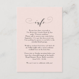 エレガントシンプル桃結婚の情報 エンクロージャーカード