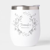 エレガントシンプル植物性花嫁パーソナライズされた師 (左面)