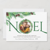 エレガントシンプル植物松リースNOEL 1写真 シーズンカード (正面)