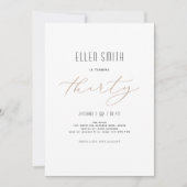 エレガントシンプル歳モダン30歳 招待状 (正面)