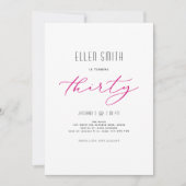 エレガントシンプル歳モダン30歳 招待状 (正面)