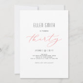 エレガントシンプル歳モダン30歳 招待状 (正面)