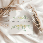 エレガントシンプル水の色の結婚緑 スタンダードカクテルナプキン