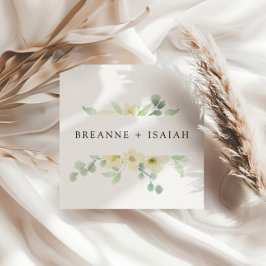 エレガントシンプル水の色の結婚緑 スタンダードカクテルナプキン