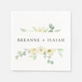 エレガントシンプル水の色の結婚緑 スタンダードカクテルナプキン (正面)