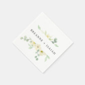 エレガントシンプル水の色の結婚緑 スタンダードカクテルナプキン (角)