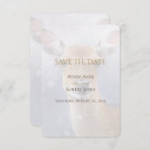 エレガントシンプル水カラーディアースノー セーブザデート (正面/裏面)