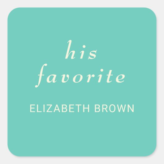 エレガントシンプル水中競技畏怖とモノグラム結婚の スクエアシール (正面)