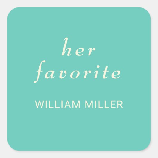 エレガントシンプル水中競技畏怖とモノグラム結婚の スクエアシール (正面)