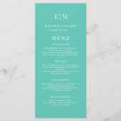 エレガントシンプル水中競技畏怖とモノグラム結婚の メニュー (正面)