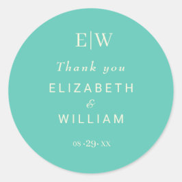 エレガントシンプル水中競技畏怖とモノグラム結婚の ラウンドシール
