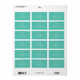 エレガントシンプル水中競技畏怖とモノグラム結婚の ラベル