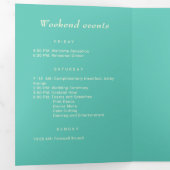 エレガントシンプル水中競技畏怖とモノグラム結婚の 三つ折りプログラム (内部最初)