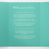 エレガントシンプル水中競技畏怖とモノグラム結婚の 三つ折りプログラム (内部中)