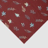 エレガントシンプル水彩植物性ベビーブルー葉 薄葉紙 (詳細)