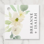 エレガントシンプル水彩緑化結婚式の引き出物G フェイバータグ (正面)