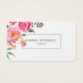 エレガントシンプル水彩花名刺 (正面)