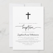 エレガントシンプル洗礼 招待状 (正面)