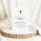 エレガントシンプル洗礼 招待状