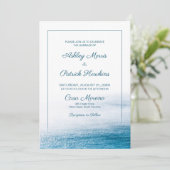 エレガントシンプル海ビーチシーサイド結婚ズ 招待状 (スタンド正面)