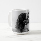 エレガントシンプル白グレー結婚スクリプト コーヒーマグカップ (正面左)