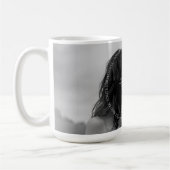 エレガントシンプル白グレー結婚スクリプト コーヒーマグカップ (左)