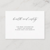 エレガントシンプル白結婚黒web詳細 エンクロージャーカード (裏面)